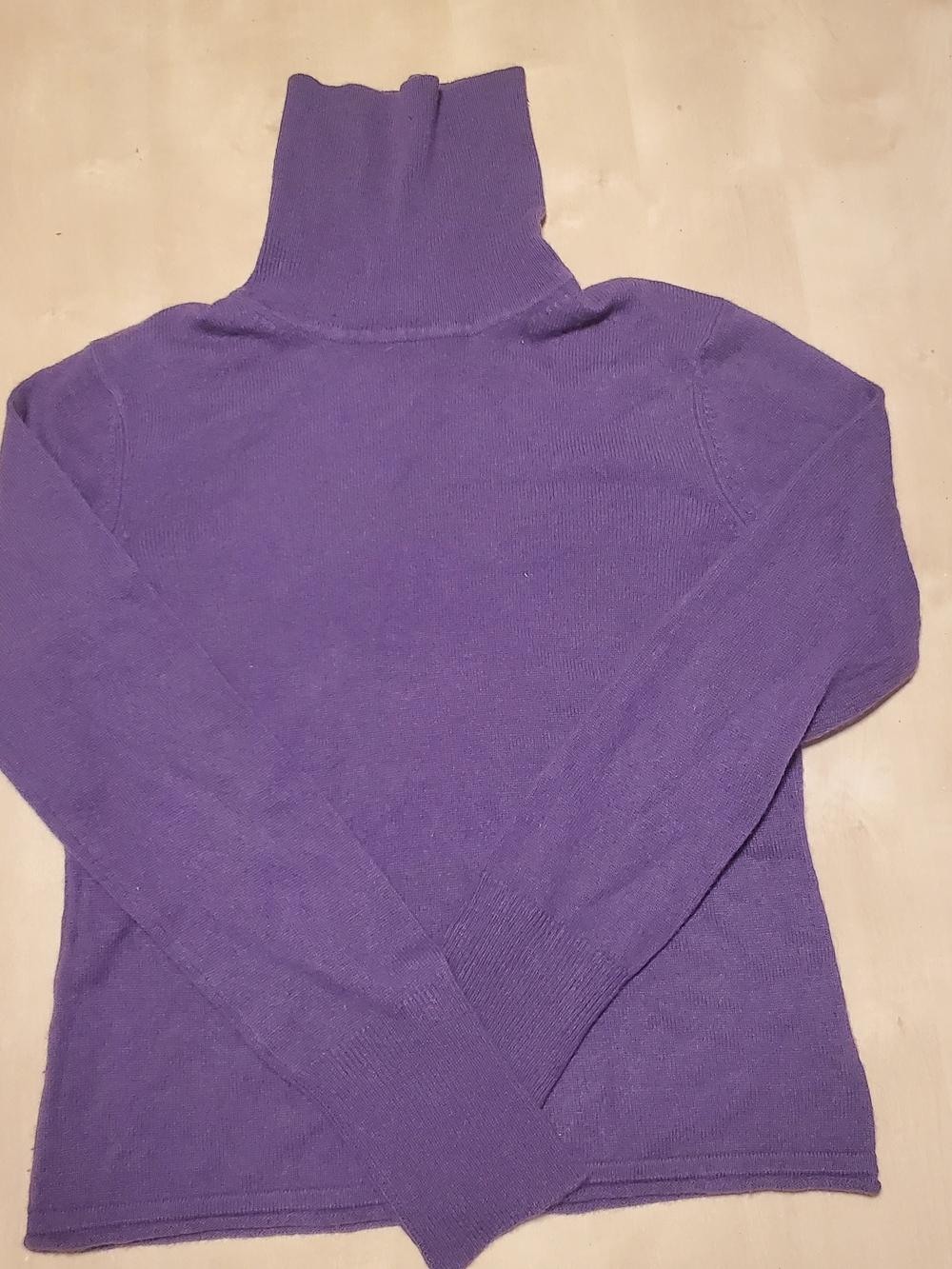 Grace Purple Turtleneck Sweater - Ribbed Neck
